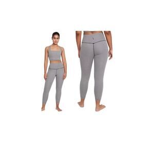 Nike Yoga Black & White Gingham High Waist Crop Leggings NWT M